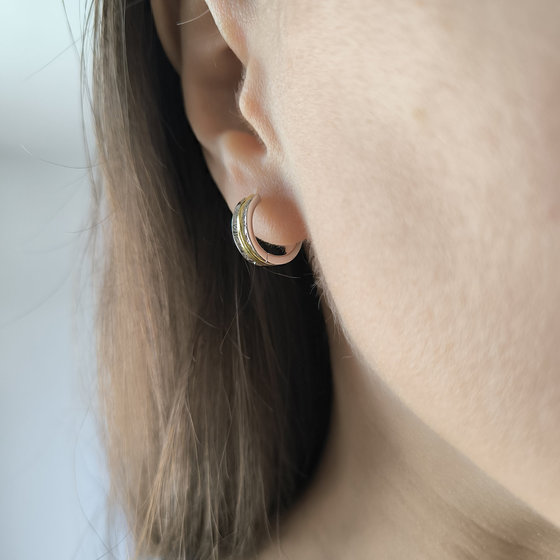 Silver earrings without stones
