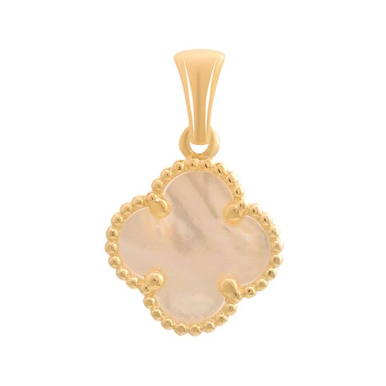 Gold pendant with mother-of-pearl