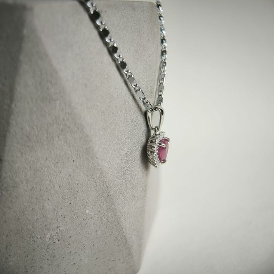 Срібна підвіска з рубіном 1.337ct
