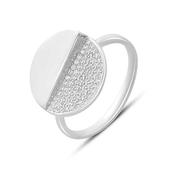 Silver Ring with Fianites