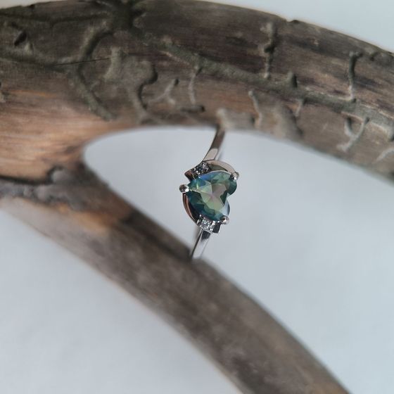 Срібна каблучка з містик топазом 0.613ct