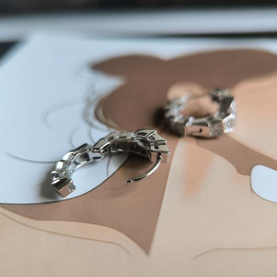 Срібні сережки з фіанітами