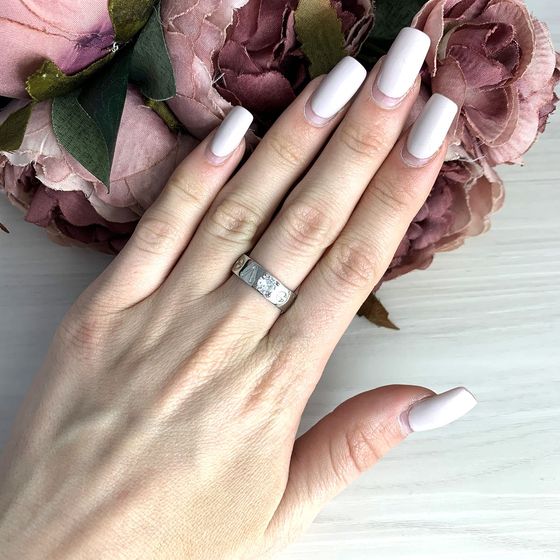 Silver Ring with Fianites