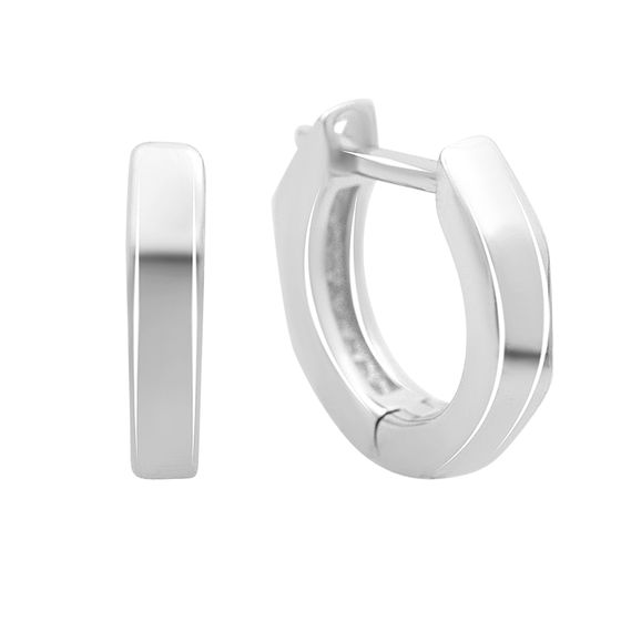 Silver earrings without stones
