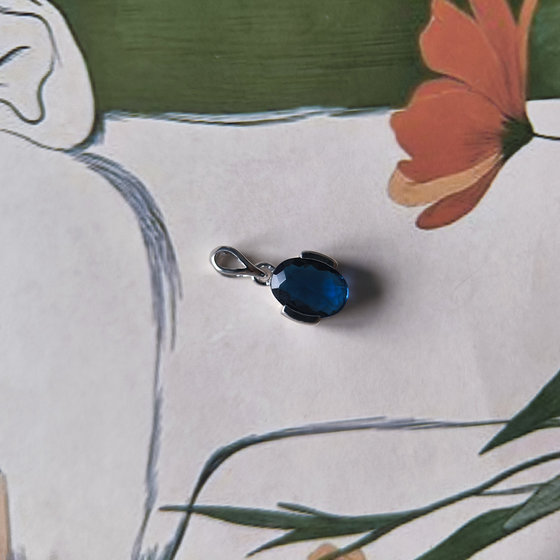 Срібна підвіска з сапфіром nano 0.908ct