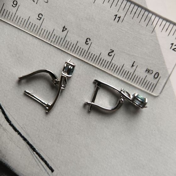 Срібні сережки з містик топазом 1.225ct