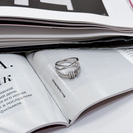 Silver Ring with Fianites