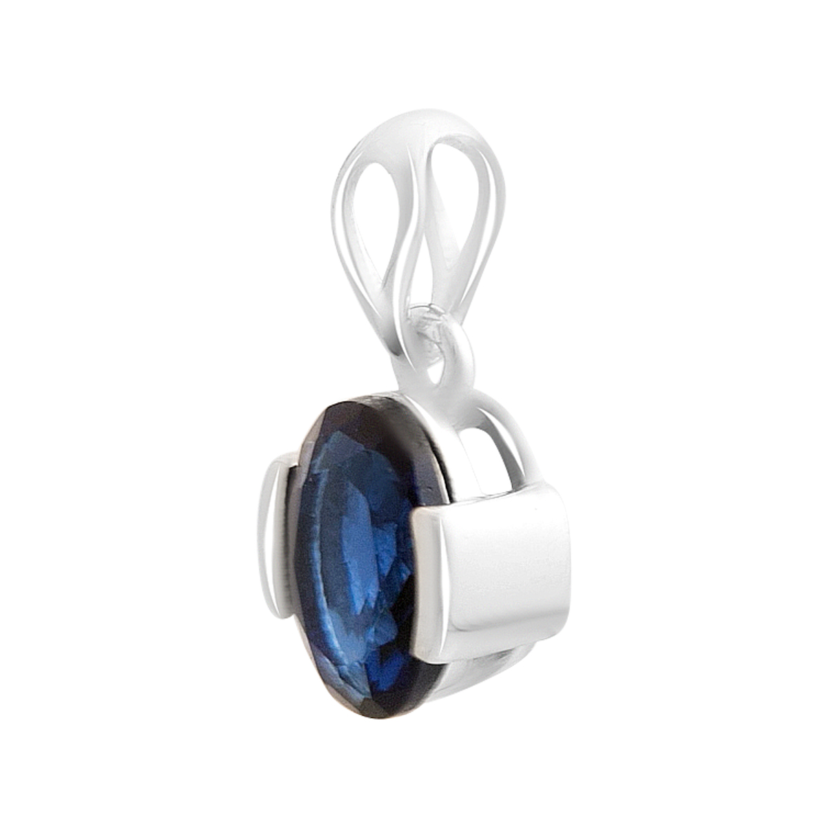 Серебряная подвеска с сапфиром nano 0.908ct