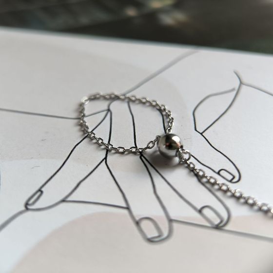 Silver ring without stones