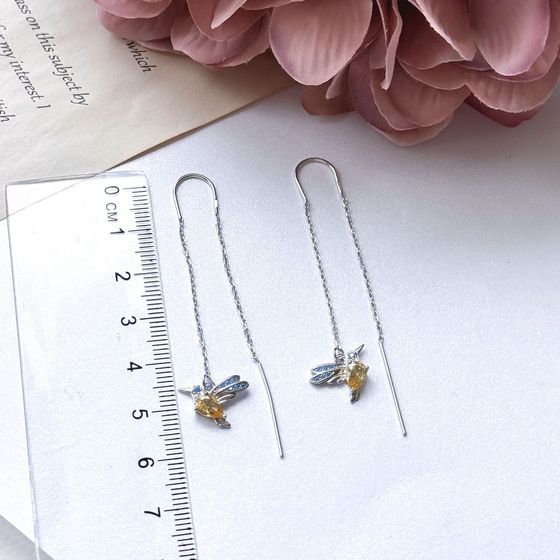 Срібні сережки з фіанітами