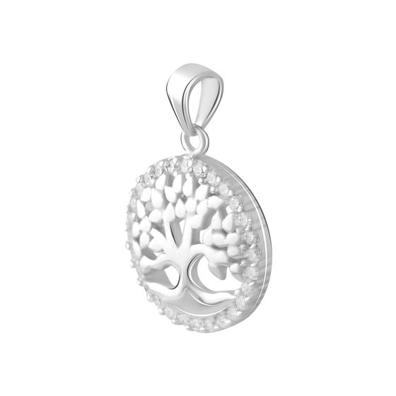 Срібна підвіска з фіанітами