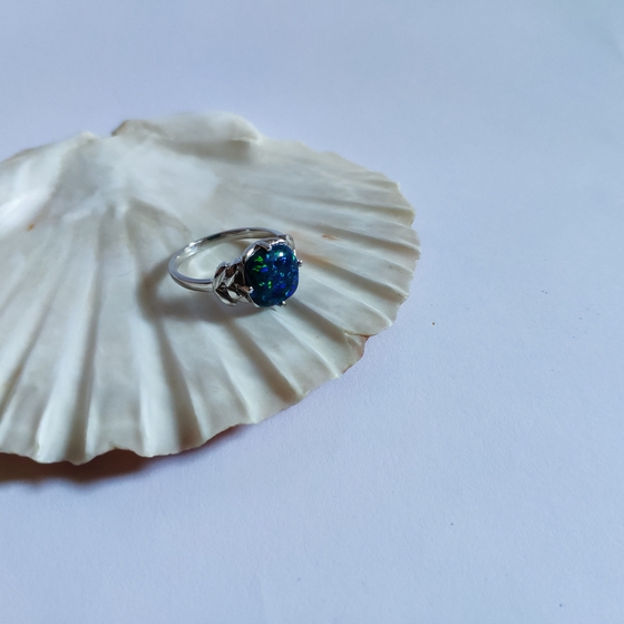 Серебряное кольцо с опалом 1.739ct