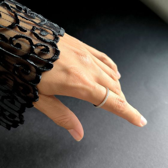Silver Ring with Fianites