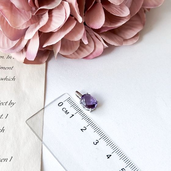 Серебряная подвеска с аметистом 2.117ct