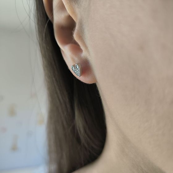 Срібні сережки з фіанітами