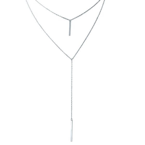 Silver necklace without stones