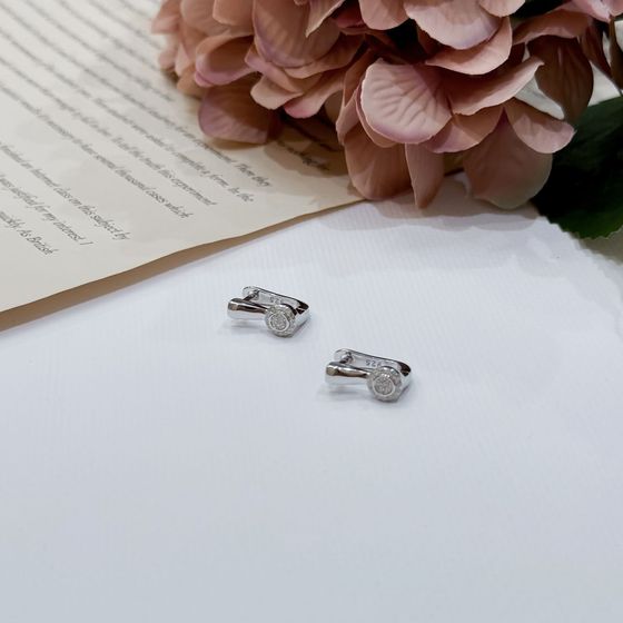 Silver Earrings with Fianites