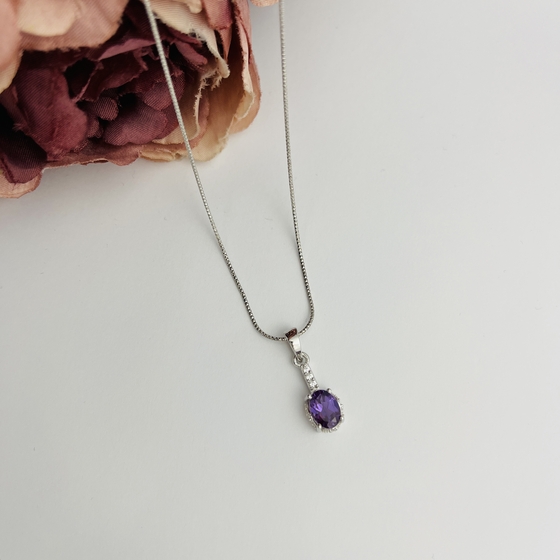 Серебряная подвеска с александритом 2.538ct