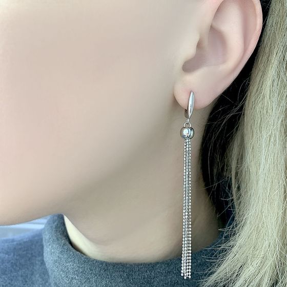 Срібні сережки без каменів