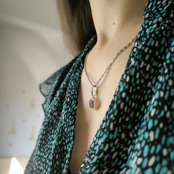 Silver pendant with amethyst 2.104ct