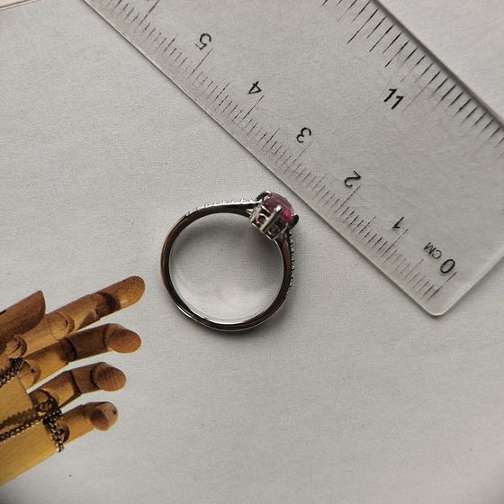 Срібна каблучка з рубіном 1.548ct