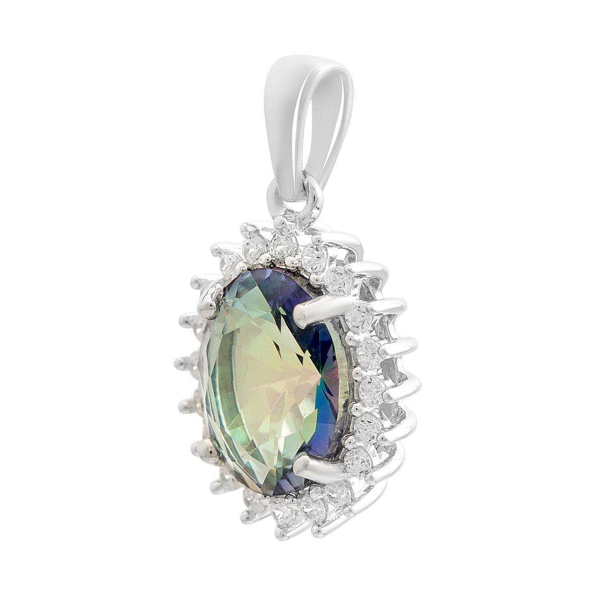 Silver pendant with mystic topaz 2.113ct