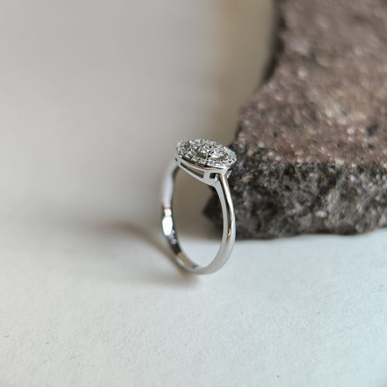 Silver Ring with Fianites