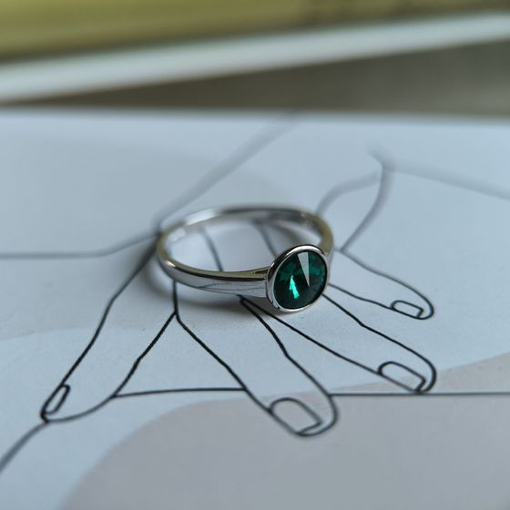 Silver Ring with Fianites