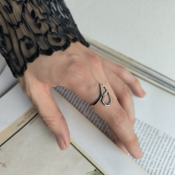 Silver ring without stones