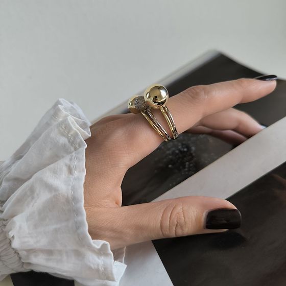 Silver Ring with Fianites