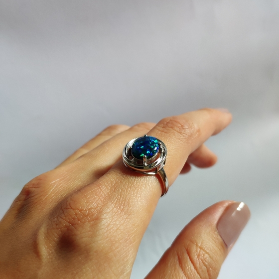 Серебряное кольцо с опалом 1.003ct