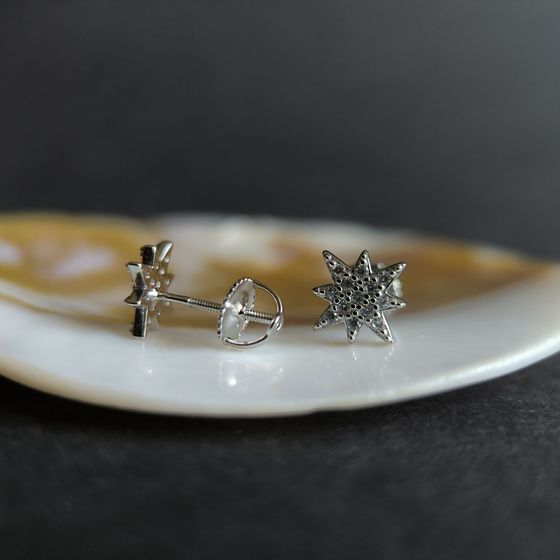 Срібні сережки з фіанітами