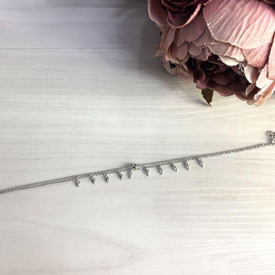 Срібний браслет на ногу без каменів