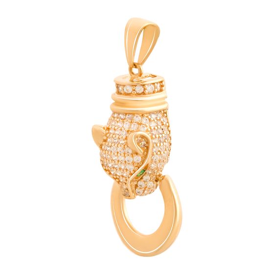 Gold pendant with 1.14ct phianites