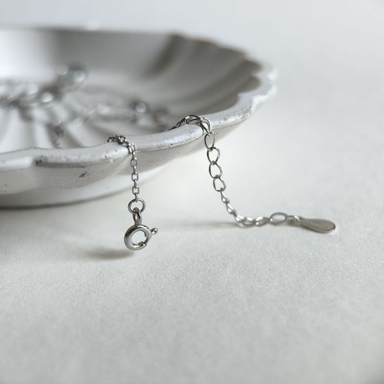 Серебряное колье с перламутром