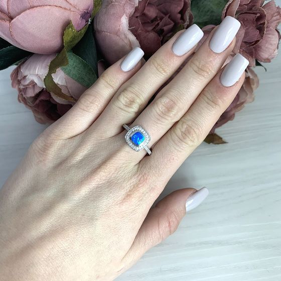 Срібна каблучка з опалом 0.86ct