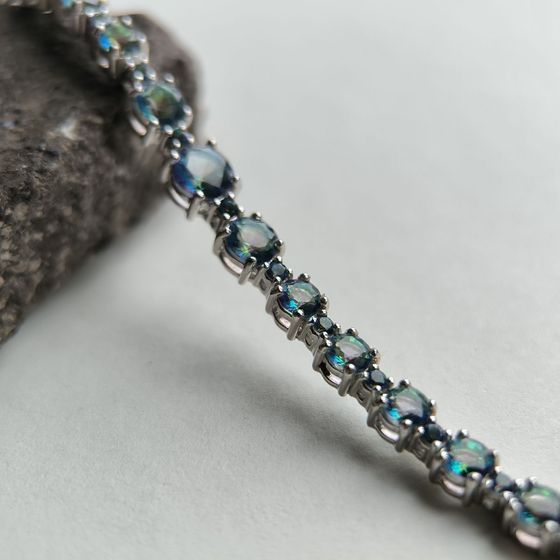 Срібний браслет з містичним топазом 5,642 карата