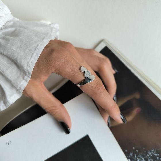 Silver Ring with Fianites