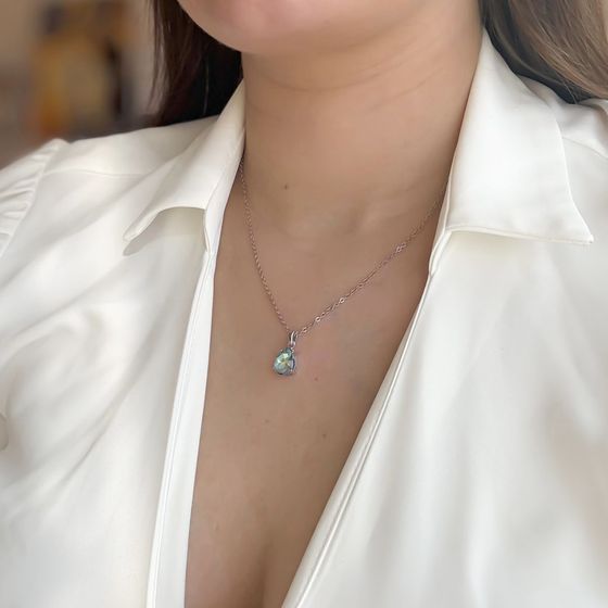 Срібна підвіска з містичним топазом 2,9 карата