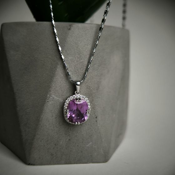 Серебряная подвеска с александритом 6.745ct