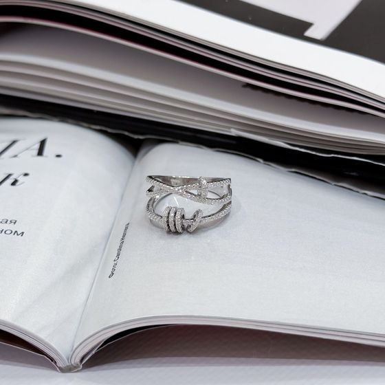 Silver Ring with Fianites