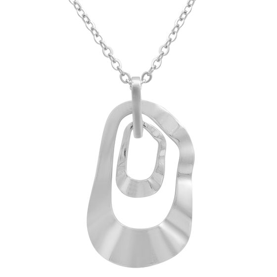 Silver necklace without stones