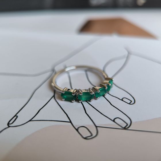 Серебряное кольцо с агатом 0.744ct