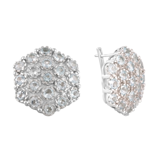 Срібні сережки з топазом 12.046ct