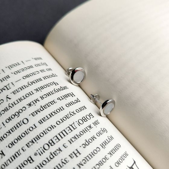 Серебряные серьги с перламутром