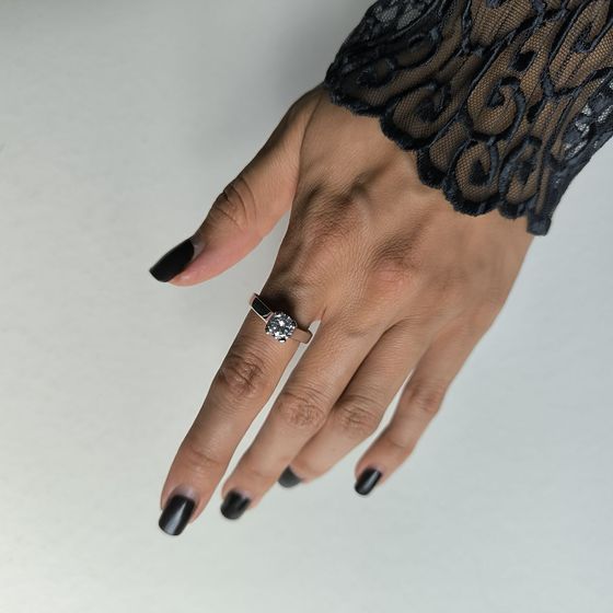 Silver Ring with Fianites