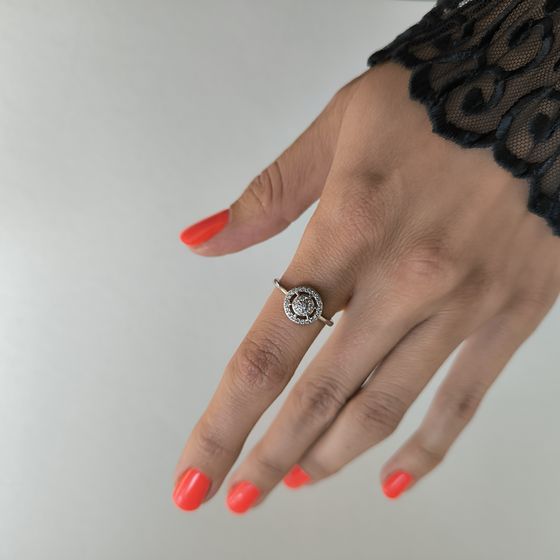 Silver Ring with Fianites