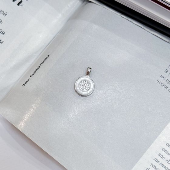 Срібна підвіска з керамікою