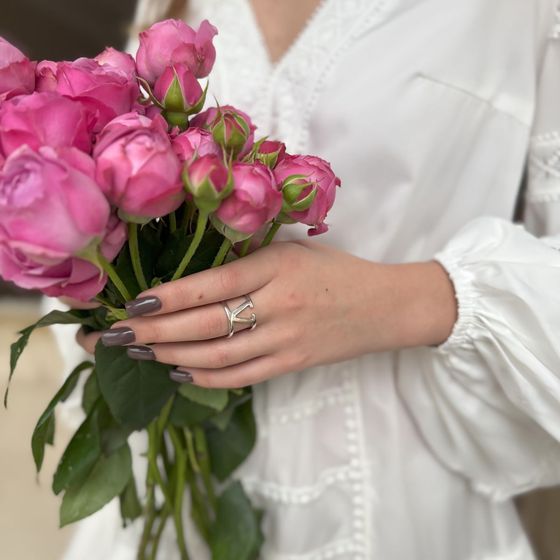 Срібна каблучка без каменів