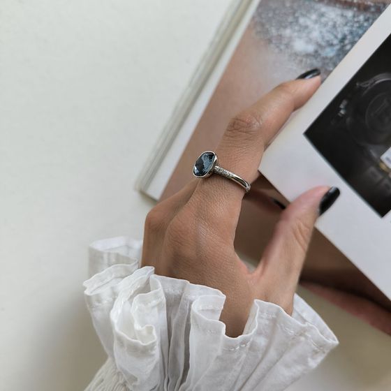 Silver Ring with Fianites